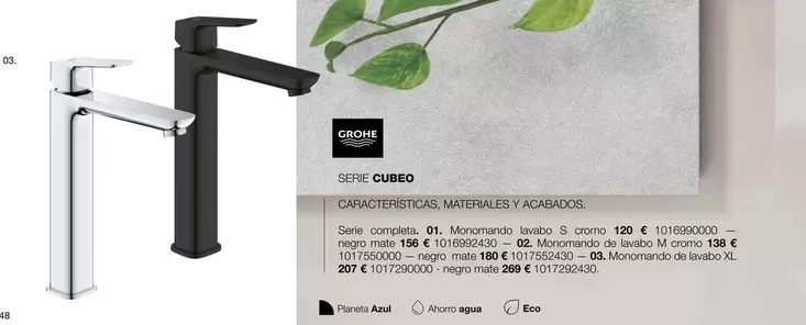 Oferta de Grohe - Serie Cubeo por 120€ en Grup Gamma