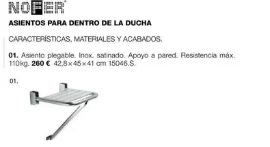 Oferta de Asientos Para Dentro De La Ducha por 260€ en Grup Gamma