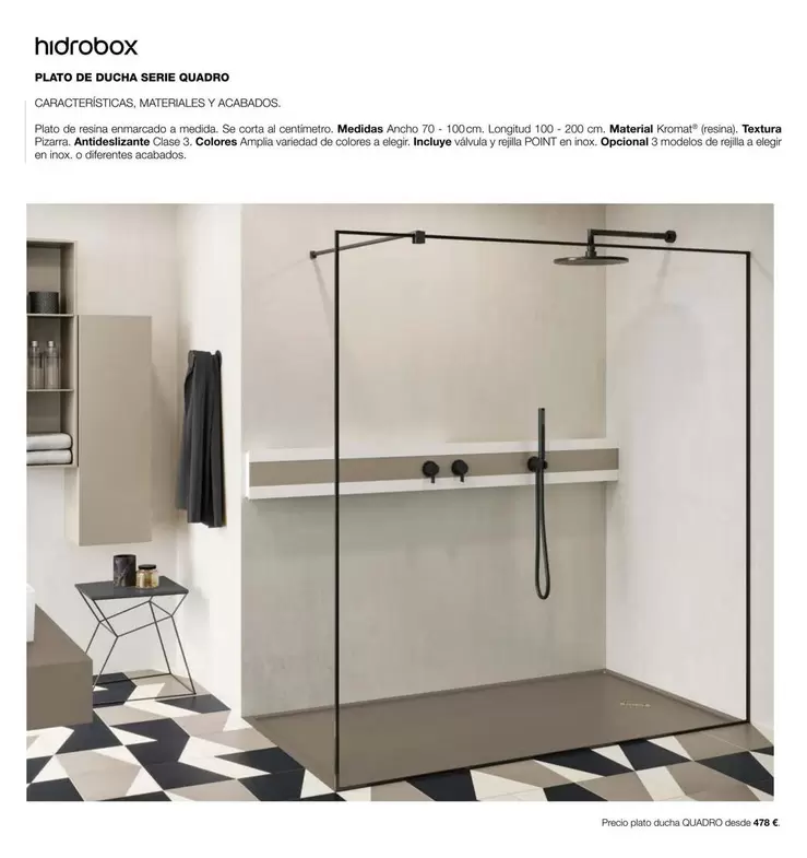 Oferta de Plato De Ducha Serie Quadro en Grup Gamma