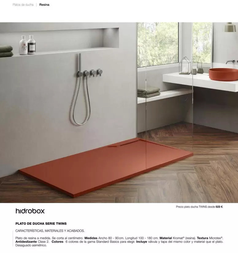 Oferta de Plato De Ducha Serie Twins  por 523€ en Grup Gamma