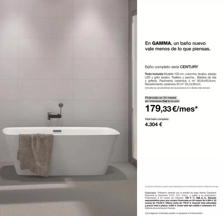 Oferta de En Gamma Un Baño Nuevo Vale Menos De Lo Que Piensas por 4304€ en Grup Gamma