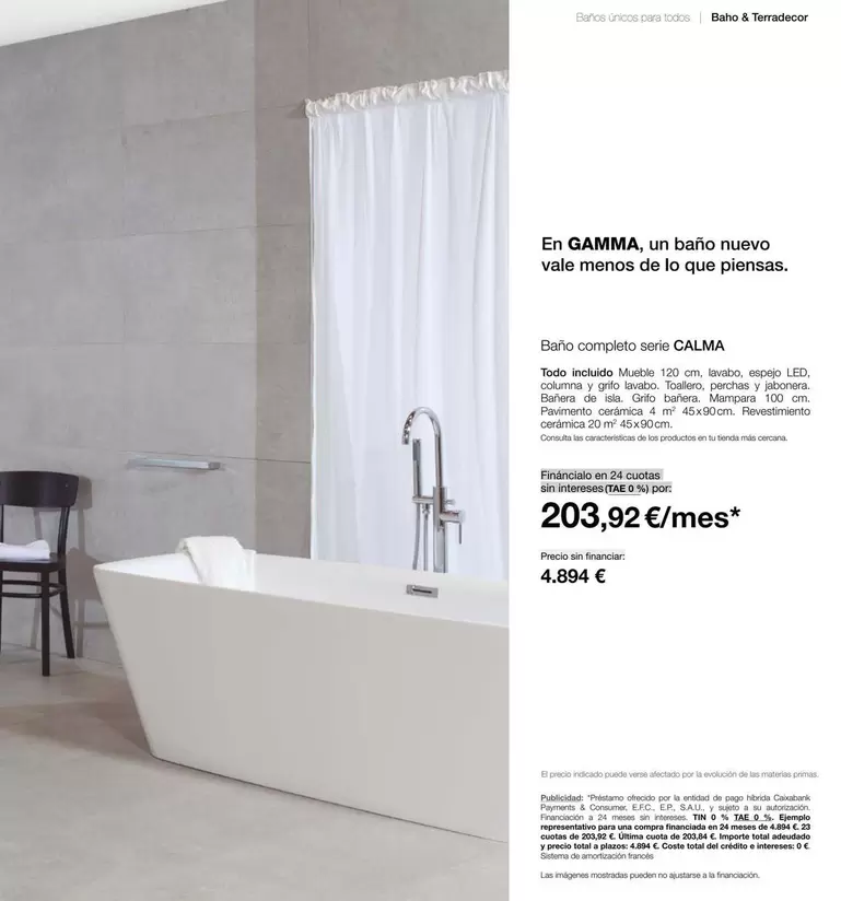 Oferta de En GAMMA, Un Baño Nuevo Vale Menos De Lo Que Piensas por 4894€ en Grup Gamma