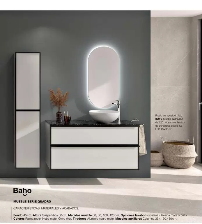 Oferta de Mueble Serie Quadro por 839€ en Grup Gamma