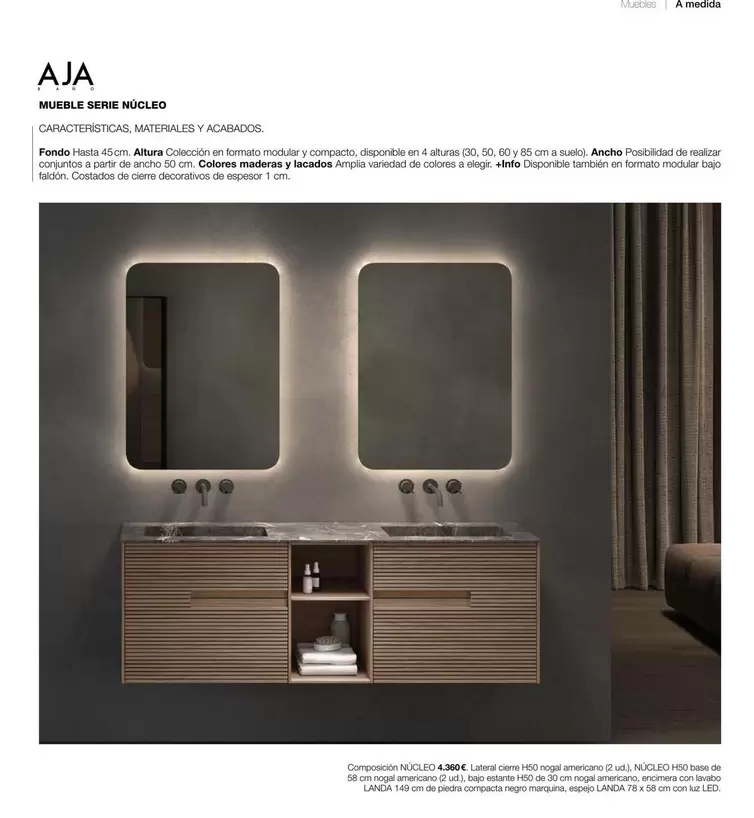 Oferta de Mueble Serie Nucleo por 4360€ en Grup Gamma