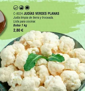 Oferta de Judías Verdes Planas por 2,8€ en Abordo