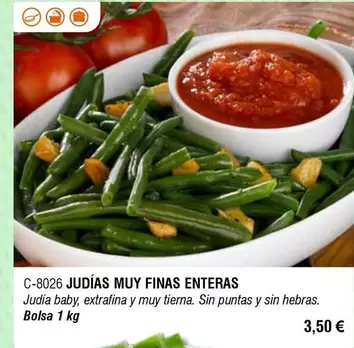 Oferta de Judías Muy Finas Enteras por 3,5€ en Abordo