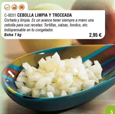 Oferta de Cebolla Limpia Y Troceada por 2,95€ en Abordo