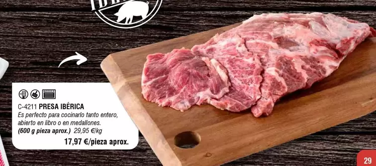 Oferta de Presa Iberica por 17,9€ en Abordo