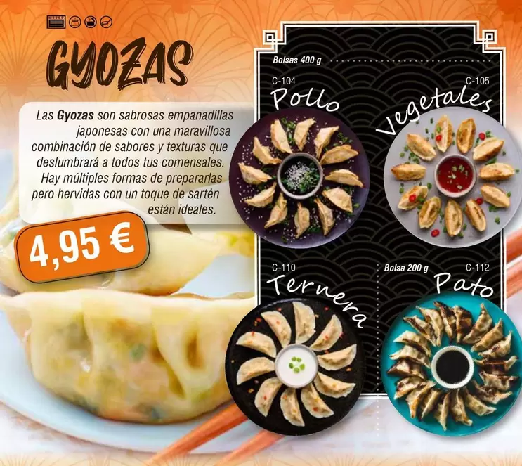 Oferta de Pato - Las Gyozas por 4,95€ en Abordo