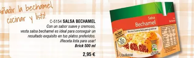 Oferta de Salsa Bechamel por 2,95€ en Abordo