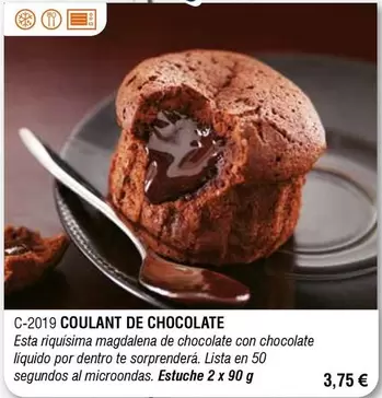 Oferta de Coulant De Chocolate por 3,75€ en Abordo