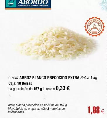 Oferta de Abordo - Arroz Blanco Precocido Extra por 1,98€ en Abordo