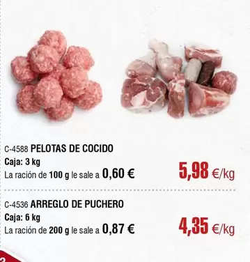 Oferta de Pelotas De Cocido por 5,98€ en Abordo