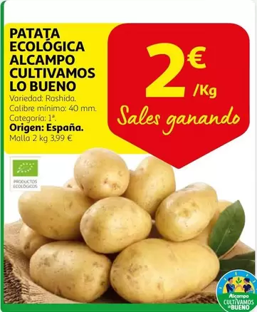 Oferta de Alcampo - Patata Ecológica Alcampo Cultivamos Lo Bueno por 2€ en Alcampo