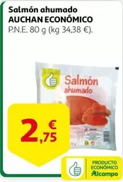 Oferta de Auchan - Salmon Ahumado por 2,75€ en Alcampo