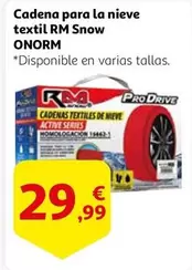 Oferta de Nieve - Cadena Para La  Textil Rm Snow por 29,99€ en Alcampo