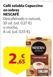 Oferta de Nescafé - Café Soluble Capuccino En Sobres por 2,65€ en Alcampo