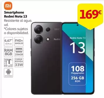 Oferta de Xiaomi - Smartphone Redmi Note 13 por 169€ en Alcampo