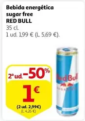 Oferta de Red Bull - Bebida Energética Sugar Free por 1,99€ en Alcampo