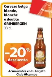 Oferta de Grimbergen - Cerveza Belga Blonde, Blanche O Double en Alcampo