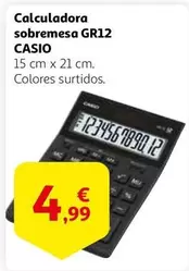 Oferta de CASIO - Calculadora Sobremesa GR12 por 4,99€ en Alcampo