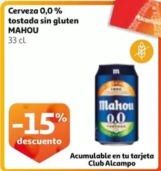 Oferta de Mahou - Cerveza 0.0 % Tostada Sin Gluten en Alcampo