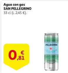 Oferta de San Pellegrino - Agua Con Gas por 0,81€ en Alcampo