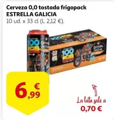 Oferta de Estrella Galicia - Cerveza 0,0 Tostada Frigopack por 6,99€ en Alcampo