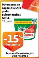 Oferta de Ariel - Detergente En Cápsulas Extra Poder Quitamanchas en Alcampo