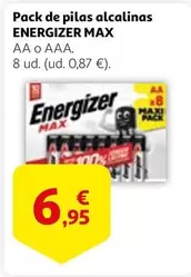 Oferta de Energizer - Pack De Pilas Alcalinas Max por 6,95€ en Alcampo