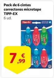 Oferta de Tipp-Ex - Pack De 6 Cintas Correctoras Microtape por 7,99€ en Alcampo