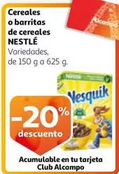 Oferta de Nestlé - Cereales O Barritas De Cereales en Alcampo