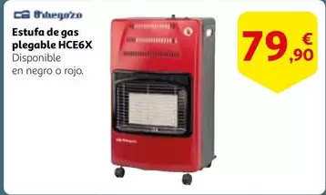 Oferta de Orbegozo - Estufa De Gas Plegable Hce6x por 79,9€ en Alcampo