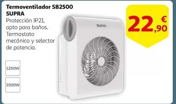 Oferta de Supra - Termoventilador SB2500 por 22,9€ en Alcampo