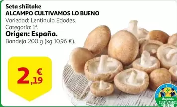 Oferta de Alcampo - Seta Shiitake Cultivamos Lo Bueno por 2,19€ en Alcampo