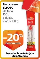 Oferta de Elpozo - Fuet Casero en Alcampo