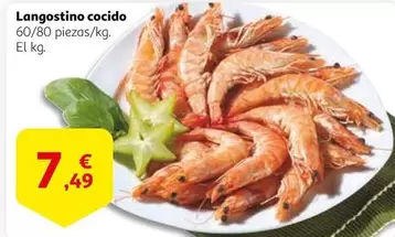 Oferta de Langostino Cocido por 7,49€ en Alcampo