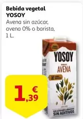 Oferta de YoSoy - Bebida Vegetal por 1,39€ en Alcampo