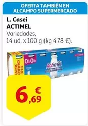 Oferta de Actimel - L.casei por 6,69€ en Alcampo