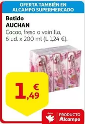 Oferta de Auchan - Batido por 1,49€ en Alcampo