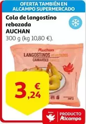 Oferta de Auchan - Cola De Langostino Rebozada por 3,24€ en Alcampo