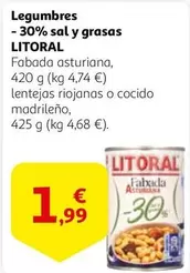 Oferta de Litoral - Legumbres por 1,99€ en Alcampo