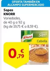 Oferta de Knorr - Sopas por 0,79€ en Alcampo