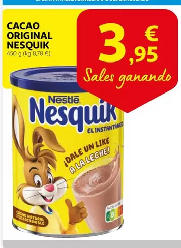 Oferta de Nesquik - Cacao Original por 3,95€ en Alcampo