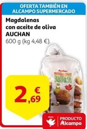 Oferta de Auchan - Magdalenas Con Aceite De Oliva por 2,69€ en Alcampo