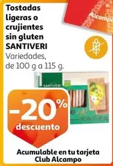 Oferta de Santiveri - Tostadas Ligeras O Crujientes Sin Gluten en Alcampo