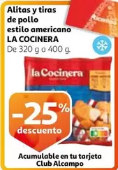 Oferta de La Cocinera - Alitas Y Tiras De Pollo Estilo Americano en Alcampo