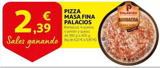 Oferta de Palacios - Pizza Masa Fina por 2,39€ en Alcampo