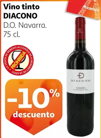 Oferta de Diacono - Vino Tinto D.O. Navarra en Alcampo