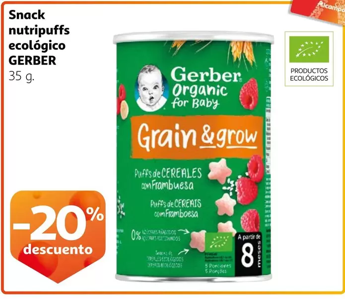 Oferta de Gerber - Snack Nutripuffs Ecologico en Alcampo